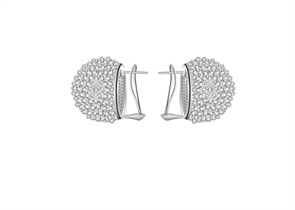 Rhodium Plated | Clip Earrings